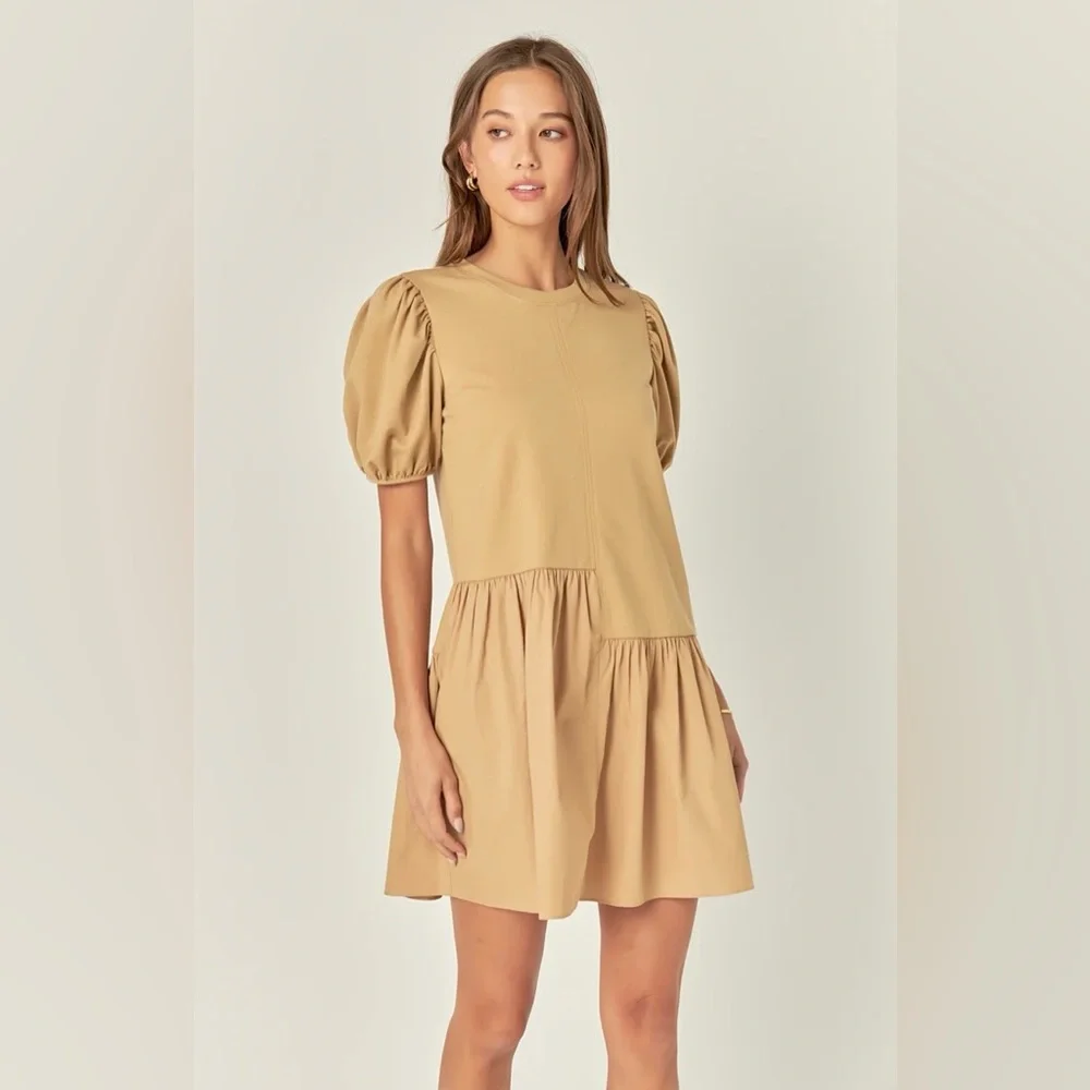 english factory brown dress English Factory | The Lori Midi Dress main image 1